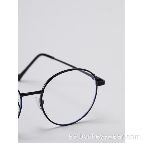 Gafas de juego de marco óptico de metal de diseñador Luz azul anti